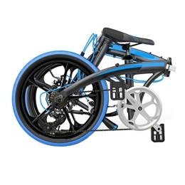 TYXTYX Bici TYXTYX 20" Mini Bicicletta Pieghevole, 7 velocità, Portatile Ruota Pieghevole Cambio Freno a Disco Assorbimento degli Urti Bicicletta Pieghevole