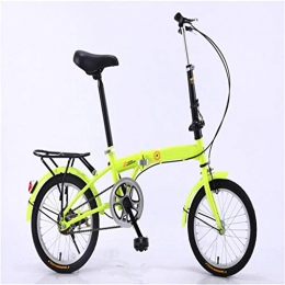 PHY Bici pieghevoli Ultralight Portatile Pieghevole Biciclette per Bambini Uomini E Donne Alluminio Leggero Telaio Fold Bike16-Inch, Giallo