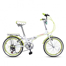 WEIFAN Bici WEIFAN Bicicletta Pieghevole per Adulti e Ultraleggeri, Piccola Bicicletta Portatile per Uomo e Donna, 7 velocit, Ruota da 20 Pollici, (Verde)