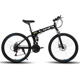 WJSW Bici WJSW Mountain Bike MTB da Uomo per Adulti, Bicicletta Pieghevole da Strada Sportiva per Il Tempo Libero (Colore: Nero, Dimensione: 27 velocità)