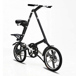 XWDQ Bici pieghevoli XWDQ Bicicletta da Bicicletta per Uomo E Donna Pieghevole da 16 Pollici in Lega di Alluminio, Black