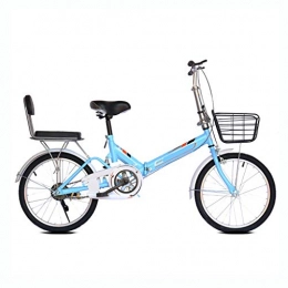 XYSQ Bici XYSQ Le Biciclette Pieghevoli for Adulti Pieghevole Bici, Anti-Gomma della Bici di Montagna Maschio E Femmina Adulta, Leggero Mini Folding Bike-Cerchi da 20 Pollici (Color : Blue)