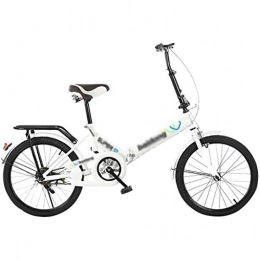XZHSA Biciclette Pieghevoli, Mini Portatile Commuter Bike Biciclette Sedile Regolabile in Bicicletta, Studente di Scuola secondaria Leggera Bike (Color : White)