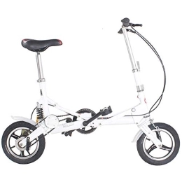 YAMMY Bici YAMMY 12 inch Folding Speed Bicycle - Student Folding Bike for Men And Women Folding Speed Bicycle Damping Bicycle, White, Shockabsorption(Exercise Bikes)