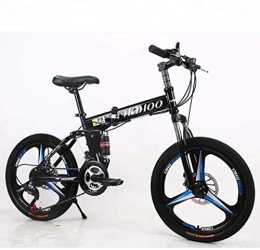 JIAWYJ Bici YANGHAO-Mountain bike per adulti- 20 "Biciclette pieghevoli in mountain bike, con 3 razze doppio disco freno a sospensione integrale antiscivolo, forchetta a sospensione YDLZZXC-09 ( Color : Blue )
