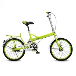 YANGMAN-L Bici YANGMAN-L Folding Bike, Adulto Signore Bicicletta Pieghevole 20 Pollici Ruote Multi-Funzionali Studentesse Biciclette Passeggiate Biciclette, Verde
