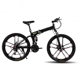 YGRAJ 26"Damping Mountain Bike 24 velocità, Bicicletta da Spiaggia Equitazione Sport Bianco/Blu/Nero,Black