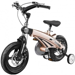 YGTMV Bici pieghevoli YGTMV - Bicicletta portatile retrattile per bambini, in lega di magnesio e lega di magnesio con freno a disco per bambini, 30, 5 cm, 35, 6 cm, 40, 6 cm, Champagne, 30, 5 cm