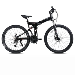 YXGLL Bici pieghevoli YXGLL Mountain Bike Pieghevole da 27, 5 Pollici Freni a Disco Meccanici per Bicicletta a Doppio Assorbimento degli Urti a 27 velocità; per spiagge o Neve (Black)