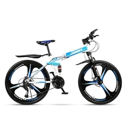 Zhenwo 26 inch Mountain velocità di Assorbimento Urti Bicicletta Pieghevole Bici Fuoristrada Antiscivolo Bicicletta Pneumatico per Adulti,Blu