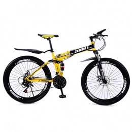 ZXN Bici ZXN Mountain Bike Pieghevole da 26 Pollici A 30 velocità, Corsa A Doppio Shock da Fondo per Uomo E Donna, Materiale in Acciaio Ad Alto Tenore di Carbonio, Portatile