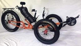 Generic Bici reclinates Fat Tire - Triciclo Shimano a 3 ruote reclinabili a 9 velocità