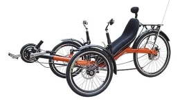 Generic Bici reclinates Triciclo regolabile rosso grasso pneumatico 20 pollici 6 velocità reclinata 3 ruote pedale triciclo bici