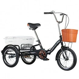 ZCXBHD Bici ZCXBHD - Pedale pieghevole per adulti e anziani, per attività all'aria aperta, picnic, shopping, colore: nero