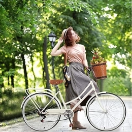 Genérico Bici 26 inch Ladies Bicycle Convenient And Quick Princess Car City Car (White, One Size)