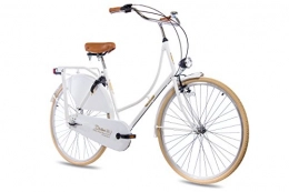 KCP Biciclette da città 71, 12 cm pollici bici olandese da VINTAGE CITYRAD KCP DERITUS N3 con 3 marce SHIMANO NEXUS e cover posteriore per il piede bianco