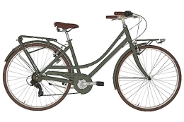 Alpina Bike Bici Alpina Bike, Bicicletta Donna 7v Free Time, Verde Militare, 28", Alluminio