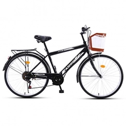 CLOUDH Biciclette da città Bici da Città, Bicicletta da Città Donna Comfort Bike con Cesto, 7 velocità, 26"