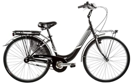 Cicli Puzone Biciclette da città BICI MISURA 26 DONNA DA PASSEGGIO FEMMINILE VENERE TELAIO ALLUMINIO BICICLETTA CITY SENZA CAMBIO 1V MADE IN ITALY ART. A-VEN26X175SC (NERO OPACO)