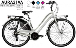 Cicli Puzone Bici Bici Misura 28 Donna City Bike Alluminio Altus 21V Aura Art. AURA21VA