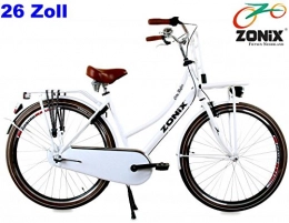 Zonix Bici Bicicletta Bambina Bimba Zonix City Reflex 26 Pollici Cambio Shimano Nexus 3 Velocità Fari a LED e Lucchetto Bianco 85% Assemblata
