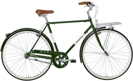 Cicli Adriatica Bici Bicicletta Cicli Adriatica Holland Man da uomo, telaio in acciaio, ruota da 28", taglia 54 (Verde Scuro, Monomarcia)