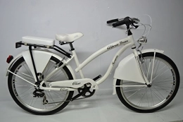 Cicli Ferrareis Bici Bicicletta Cruiser Custom Chopper 26 Alluminio 6v Bianca Nera Totalmente Personalizzabile