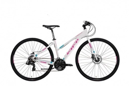 Carraro Biciclette da città Carraro AZIMUT SC, Bici Trekking Donna, Bianco / Corallo, M