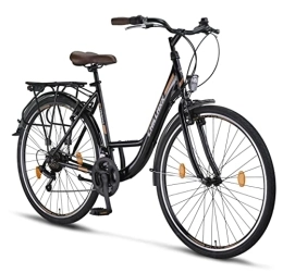 Chillaxx Bici Chillaxx Bike Strada Premium City Bike da 26 e 28 pollici, bicicletta per ragazze, ragazzi, uomini e donne, cambio a 21 marce, bicicletta olandese (28 pollici, freno a V nero)