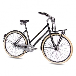 CHRISSON Biciclette da città Chrisson - Bicicletta da donna vintage da 28", stile vintage, con 3G, Nexus, colore nero, 56-71, 1 cm (28 pollici)