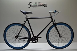 Cicli Ferrareis Bici Cicli Ferrareis Bici Bicicletta Fixed Bike Single Speed Bici Scatto Fisso Blu Nero Personalizzabile