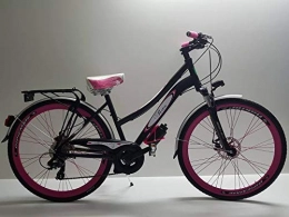 Cicli Ferrareis Bici Cicli Ferrareis Bici da Donna Bicicletta City Bike Donna in Alluminio Personalizzabile Nera e Fucsia