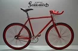 Cicli Ferrareis Biciclette da città Cicli Ferrareis Fixed Bike Single Speed Bici Scatto Fisso Nexus 3v Rossa Personalizzabile