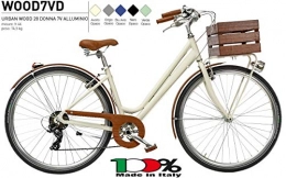 Cicli Puzone Bici CICLI PUZONE Bici Alluminio Misura 28 Donna City Bike Trekking Urban Wood 7V Art. WOOD7VD (Avorio Opaco)