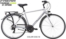 Cicli Puzone Biciclette da città CICLI PUZONE BICI FRERA TREKKING TOURING UOMO SHIMANO TOURNEY 21 SPEED RUOTA 28 GAMMA 2020 (GRIGIO NERO (Cod.16), 48 CM)