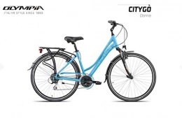 Cicli Puzone Biciclette da città Cicli Puzone Olympia CITYGO' 24V Donna ACERA 24V Gamma 2019 (Azzurro, 45 CM - M)