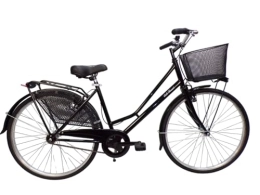 Cicli Tessari Biciclette da città Cicli Tessari - bicicletta donna da città bici da passeggio olandese 26 city bike con cesto nera