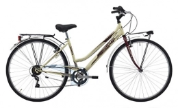 CINZIA Bici CINZIA Bicicletta 28' Country Bici Donna Lady City Bike con Cambio 6vel. (Crema / Amaranto)