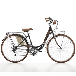 CINZIA Biciclette da città CINZIA - Bicicletta City Bike 26 Liberty in acciaio, da donna, taglia 44, colore: Nero