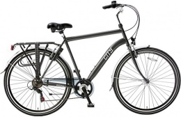 POPAL Biciclette da città City 6 velocità 71, 1 cm 49 cm Men 6SP RIM freni grigio