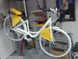 Cicli Ferrareis Bici City Bike 28 Donna Alluminio 6v Bianca e Giallo Personalizzabile