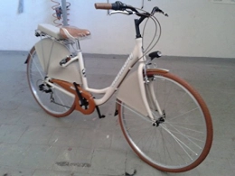 Cicli Ferrareis Bici City Bike Donna 28 Alluminio 6v Panna Marrone Personalizzabile