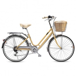 CLOUDH Bici CLOUDH Comfort Bike, Bicicletta da Citt Donna con Cesto Shimano 6 velocit, 24