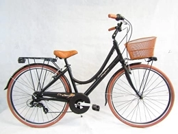 Daytona Biciclette da città Daytona bicicletta da donna bici 28'' city bike in alluminio vintage retro' colore nero