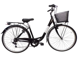 Daytona Biciclette da città Daytona bicicletta donna bici da passeggio city bike 28 alluminio colore nero (nero)