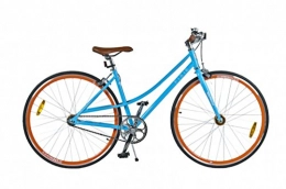 HelloBikes Bici eco Blue / Red + Damen Fixie, Star rgang Rad, Fixed Gear + 28 + Bici da Corsa, Lady Urban Bike