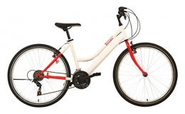 F.lli Schiano Biciclette da città F.lli Schiano Mountain Thunder Lady Bicicletta da Donna, Bianco / Rosso Opaco, 26"