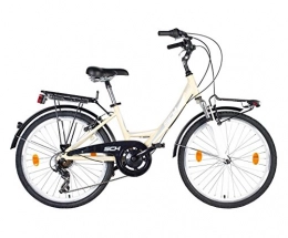 F.lli Schiano Biciclette da città F.lli Schiano Sweet Monotubo Alluminio Bicicletta, Avorio / Grigio, 26"