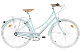 FabricBike Biciclette da città Fabric City - Bicicletta di Città con Cestino, Interno 3 velocità, Donna City Bike (Blue Hampstead)