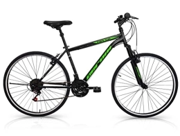 Geroni TRX 50 Bicicletta da città City Bike bici 28'' pollici CTB Uomo Nera Sport Trekking cambio 21V Velocità (Verde)